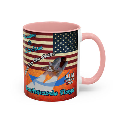 shoot for the stars - Accent Mug (burnt orange)