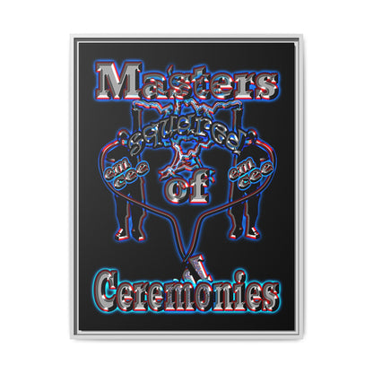 em cee squared - framed canvas art (black)
