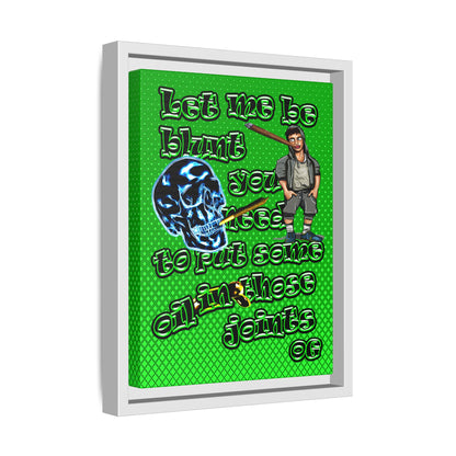 og - framed canvas art (logo green)