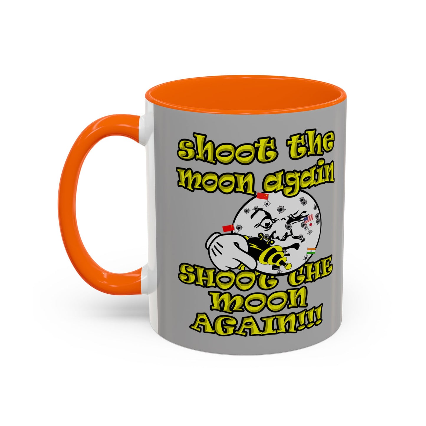 shoot the moon again - Accent Mug (light grey)