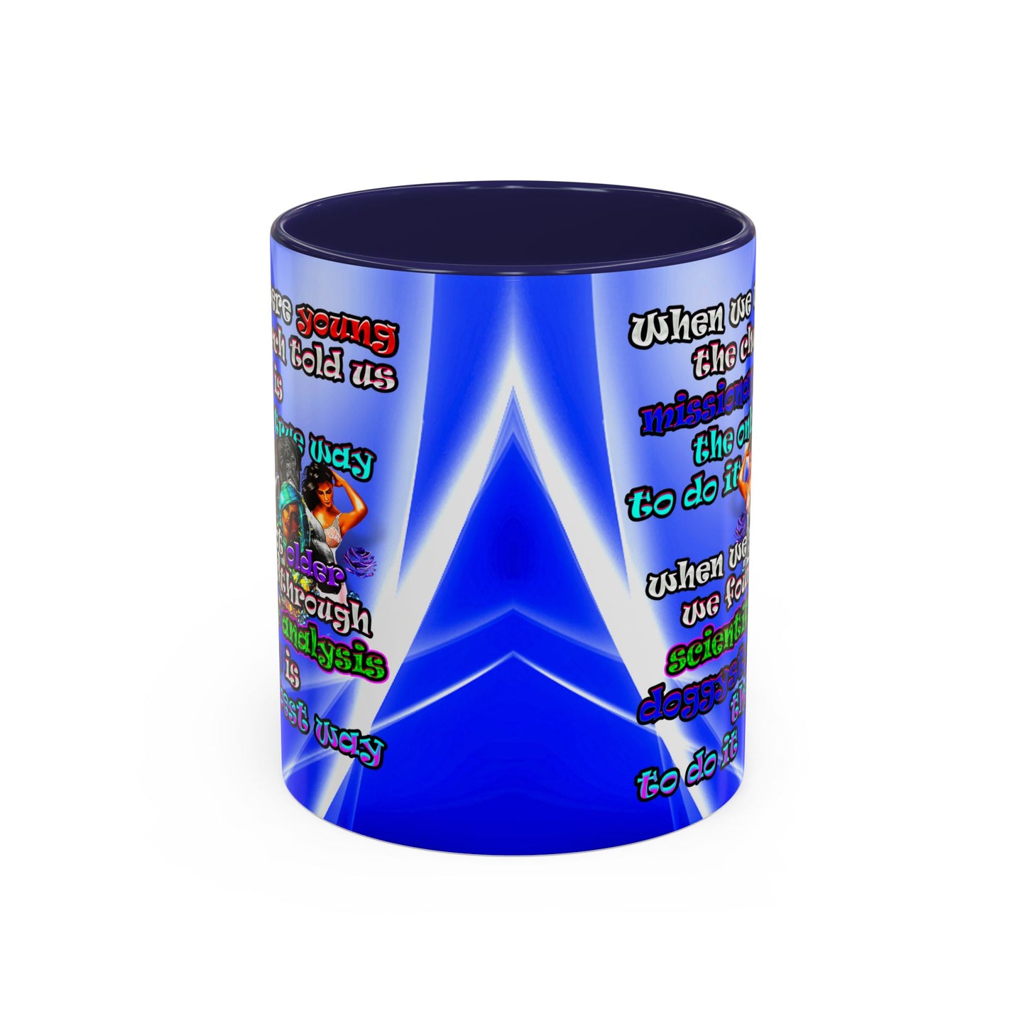 doggystyle - Accent Mug (blue-white wave)