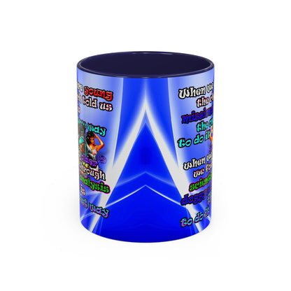 doggystyle - Accent Mug (blue-white wave)