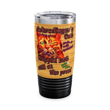 schrodinger's cat - Ringneck Tumbler, 20oz (butterscotch wood finish)