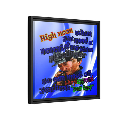 high noon - framed canvas art (blue-white wave)