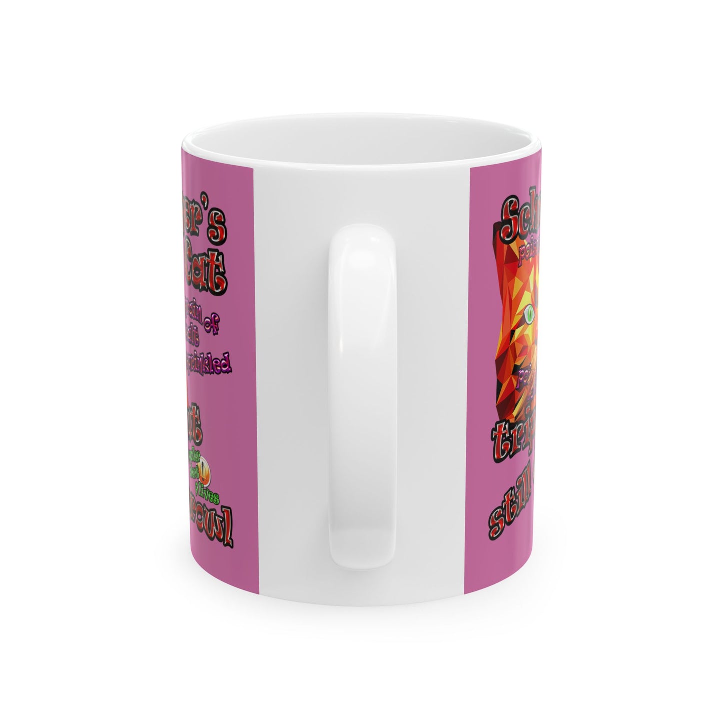 schrodinger's cat - White Mug (light pink)