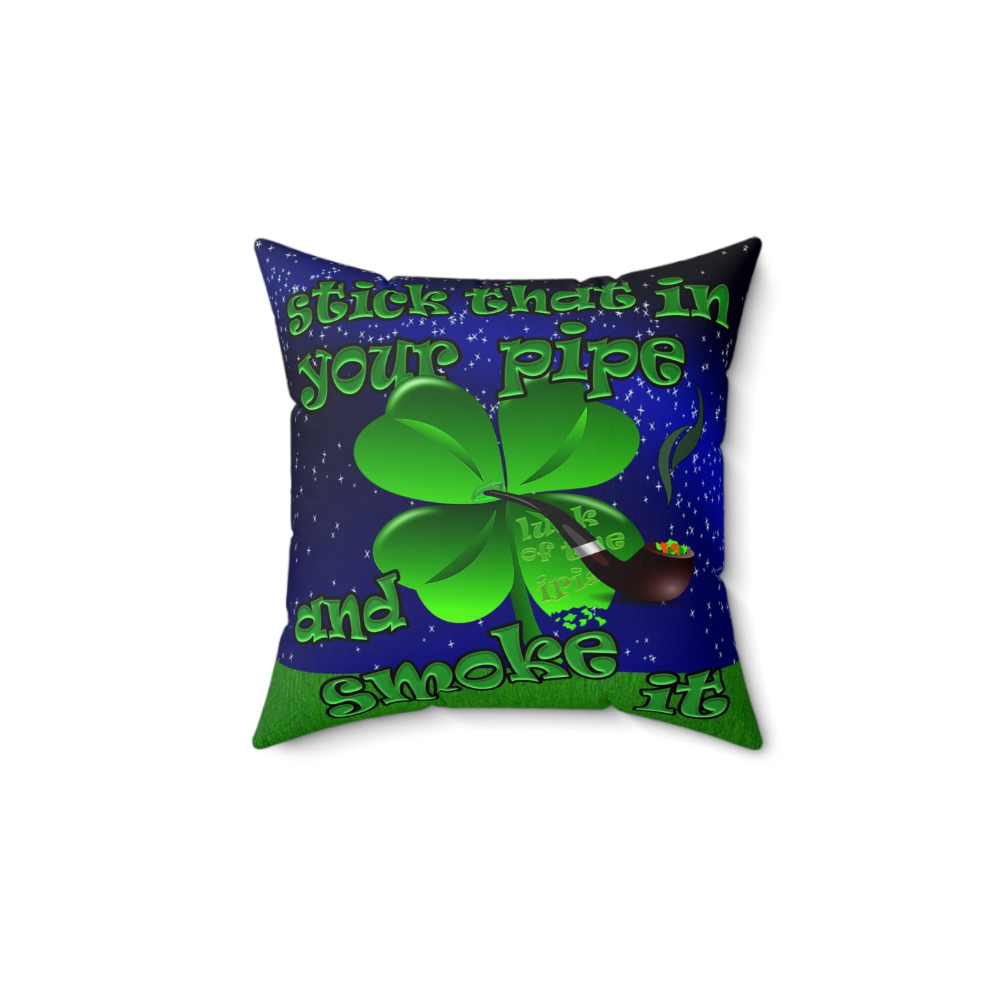 celtics logo - Spun Polyester Square Pillow - ('snoops' background)
