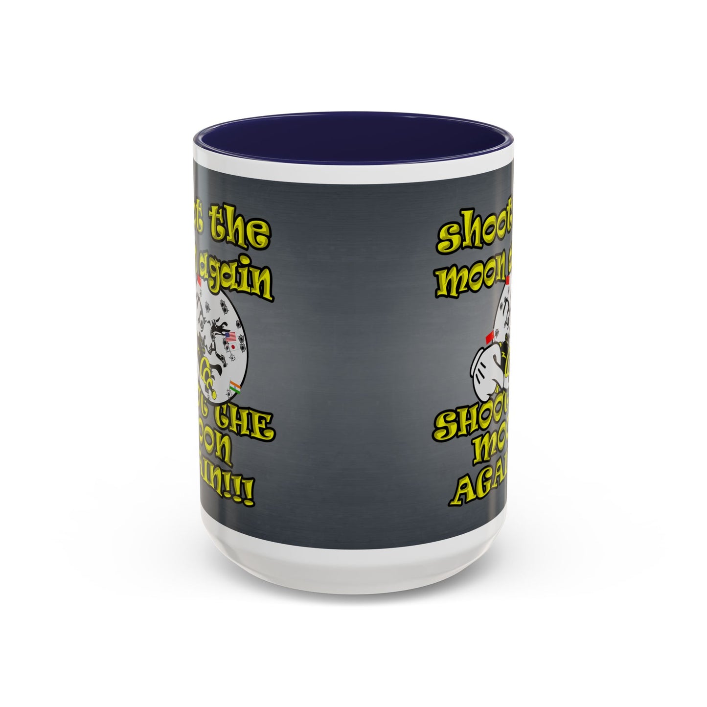 shoot the moon again - Accent Mug (grey-light grey)