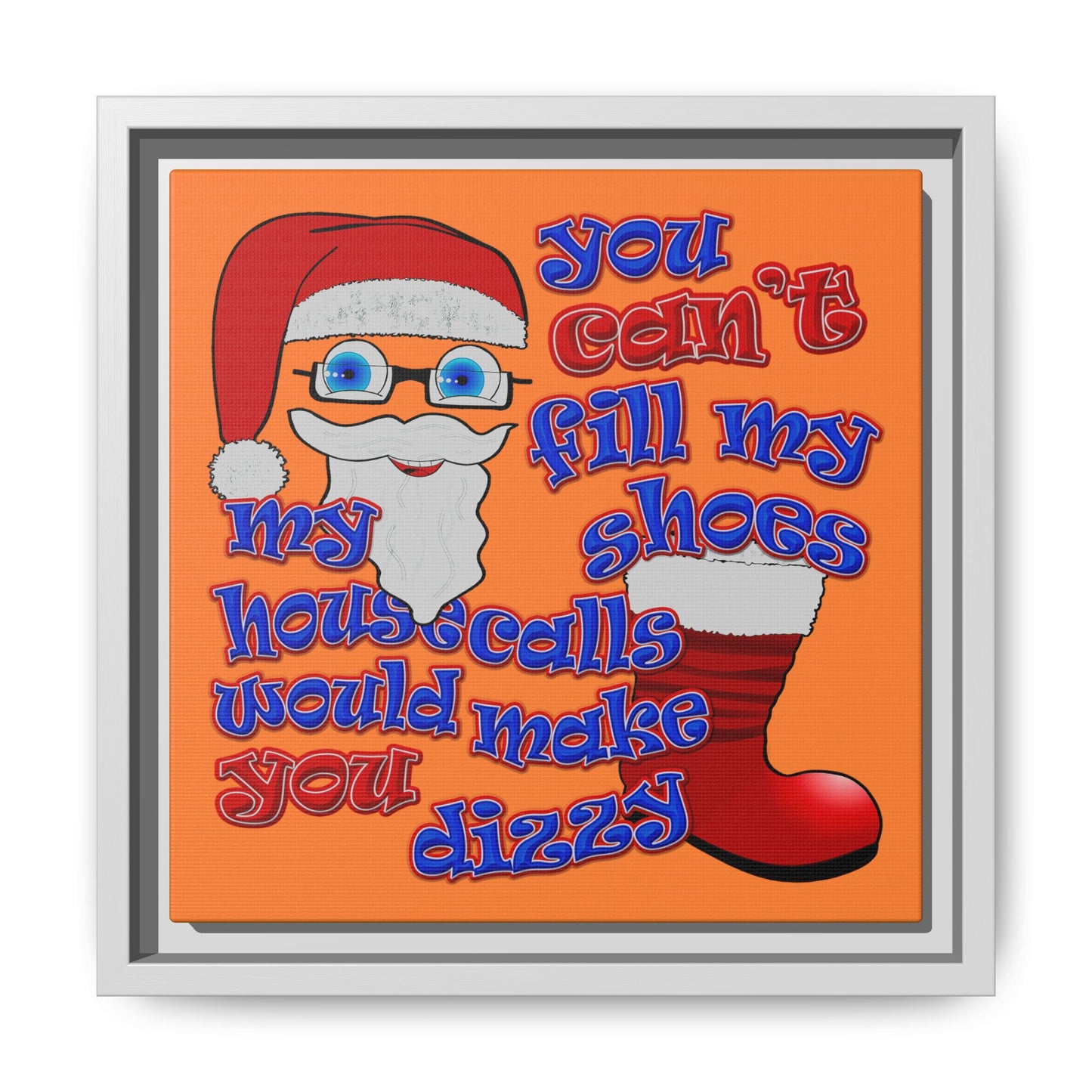 santa's shoes - framed canvas art (crusta)
