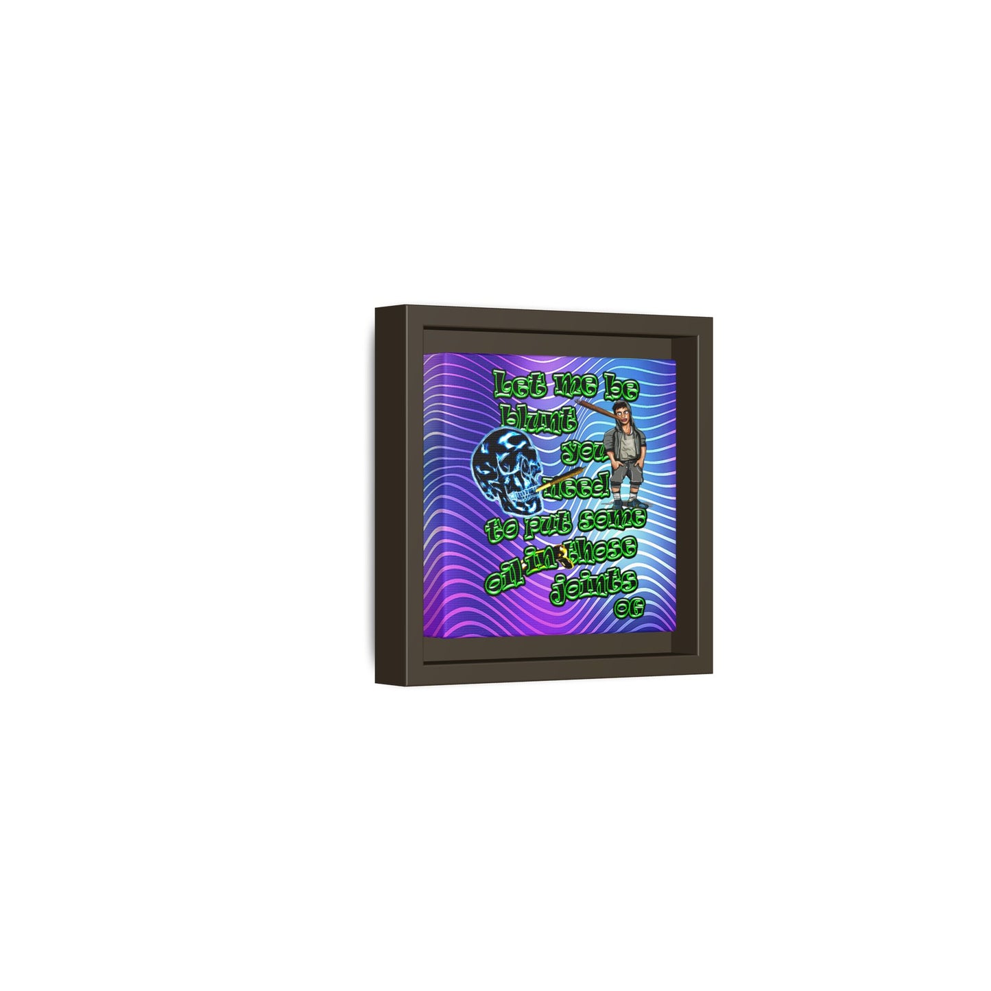 og - framed canvas art (purple wave)