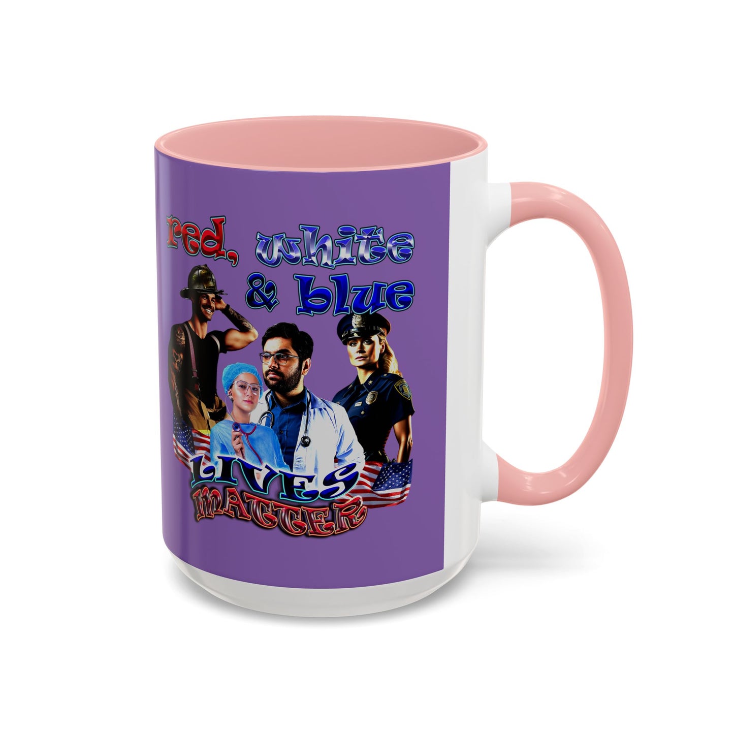rw&b lives matter - Accent Mug (light purple)