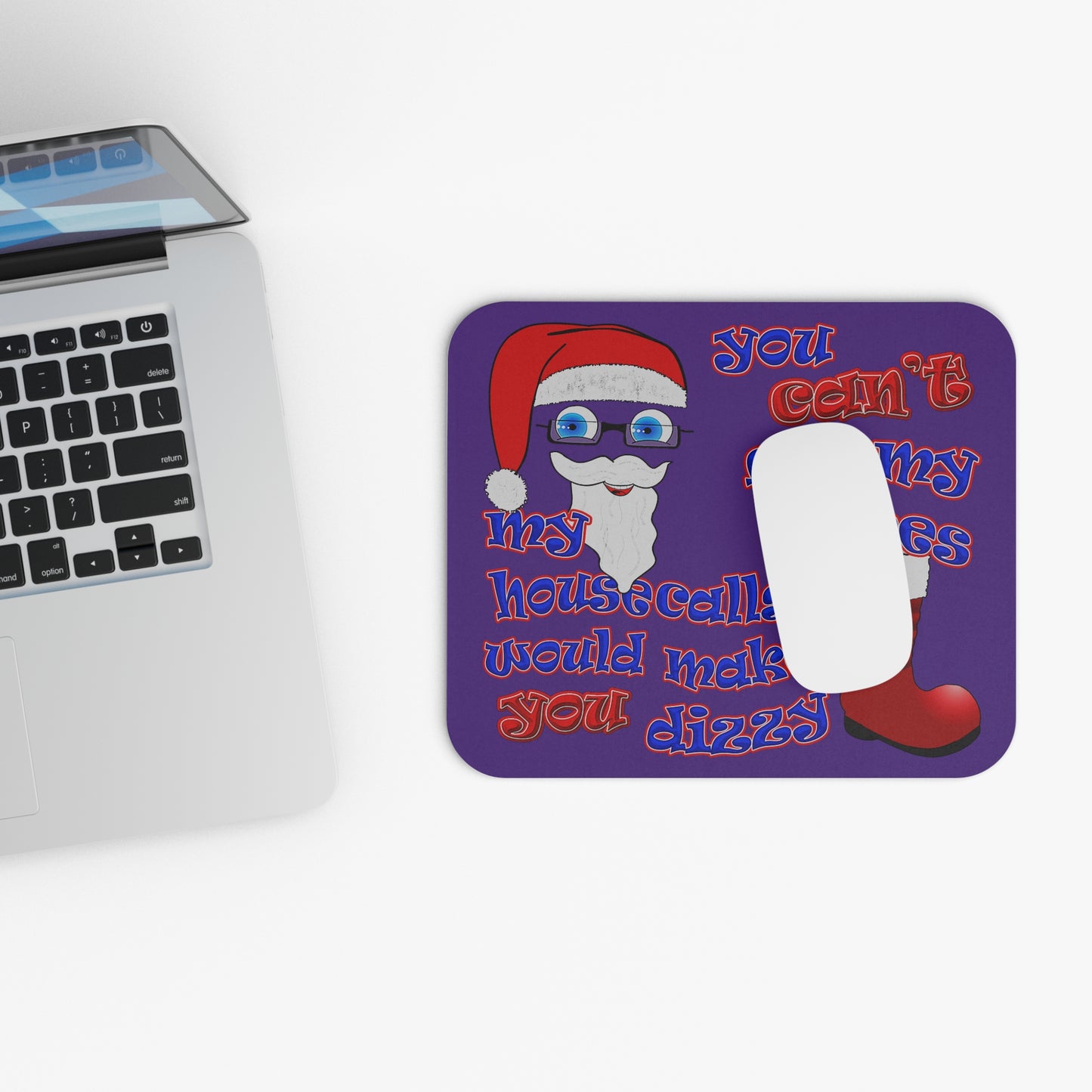 santa's shoes - Mouse Pad (Rectangle) (purple)