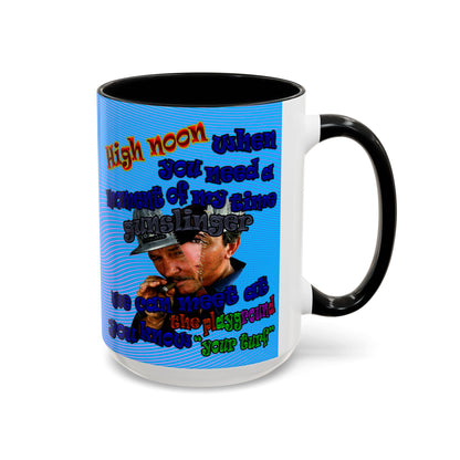 high noon - Accent Mug (light blue-purple wave)