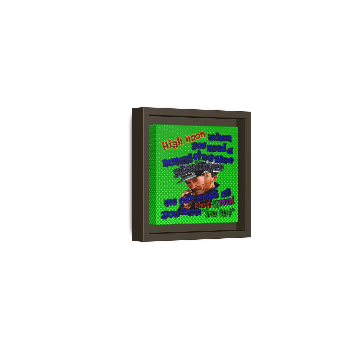 high noon - framed canvas art (logo green)