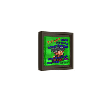 high noon - framed canvas art (logo green)