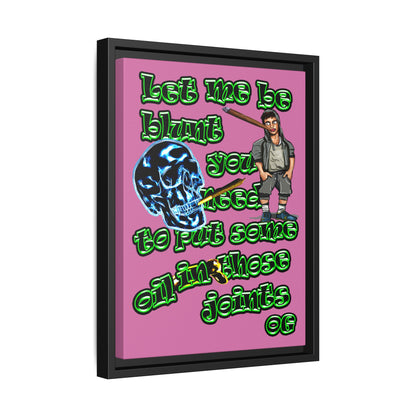 og - framed canvas art (light pink)