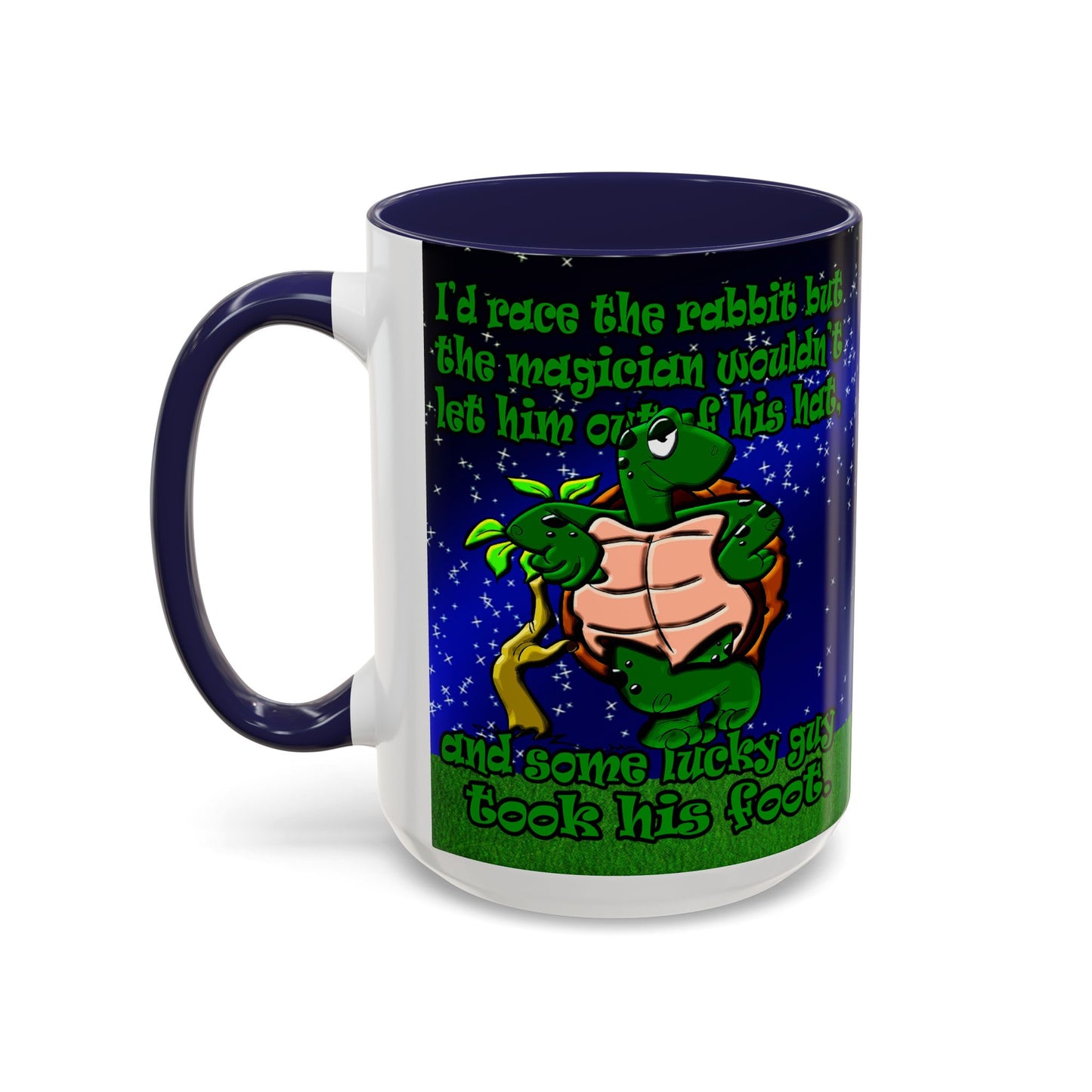 turtle race - Accent Mug ('snoops' background)