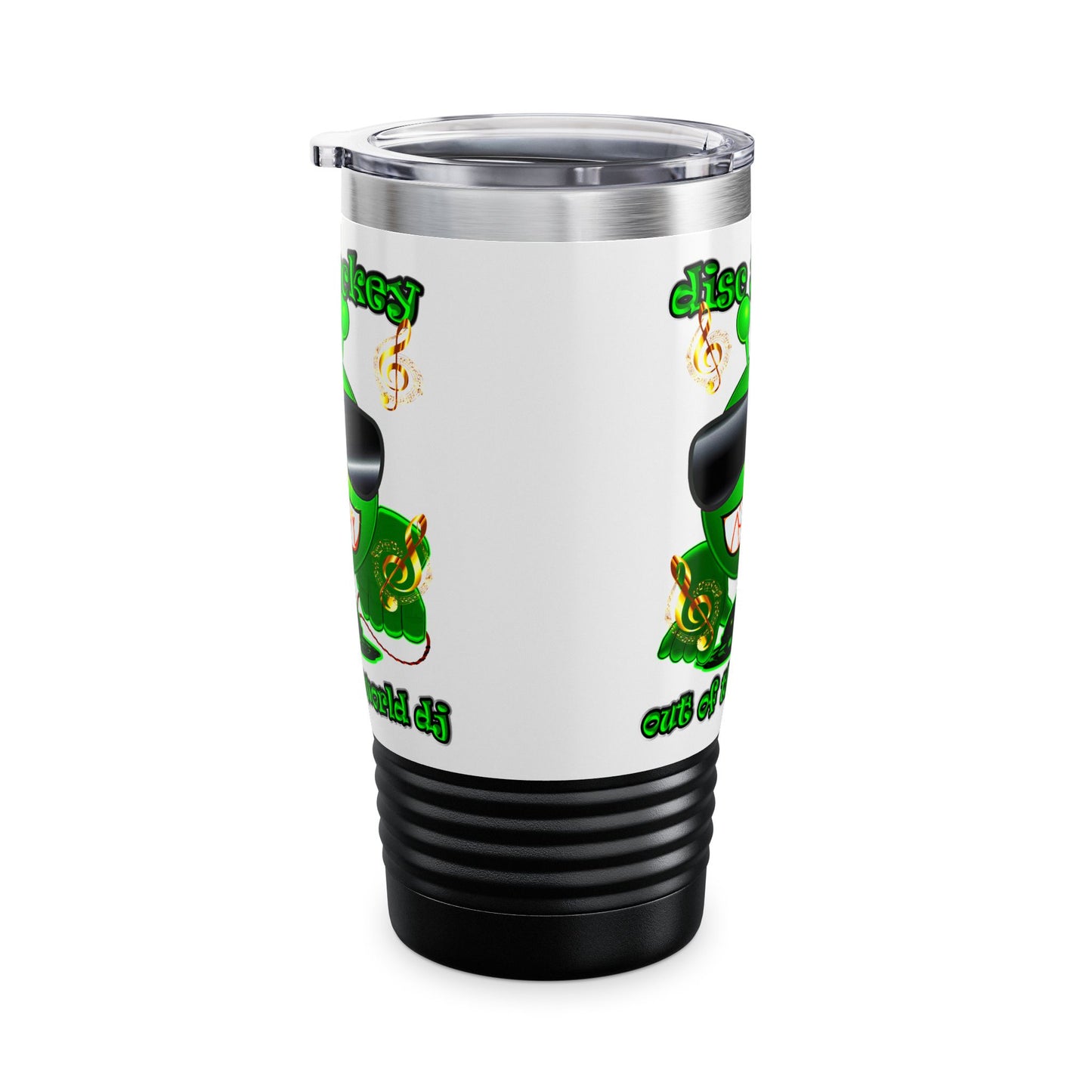 disc jockey - Ringneck Tumbler, 20oz (white)