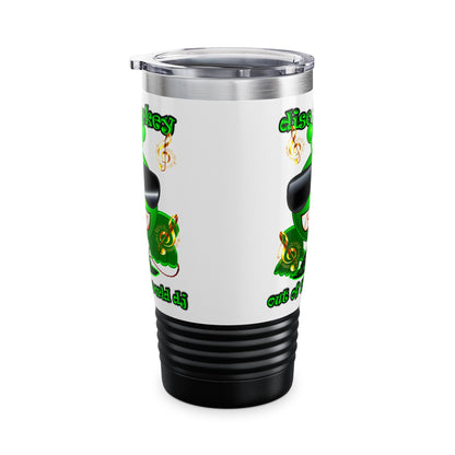 disc jockey - Ringneck Tumbler, 20oz (white)