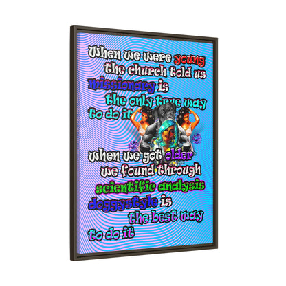 doggystyle - framed canvas art (light blue-purple wave)