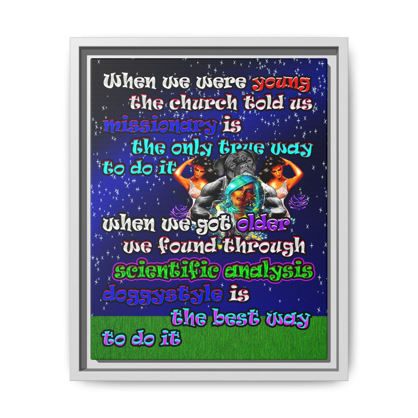 doggystyle - framed canvas art ('snoops' background)