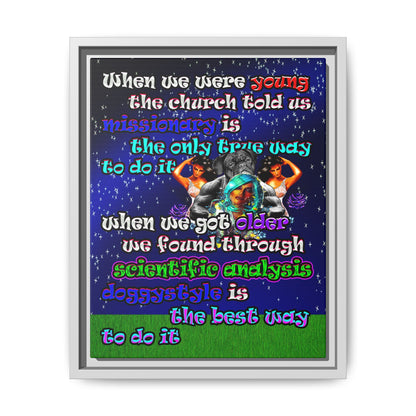 doggystyle - framed canvas art ('snoops' background)