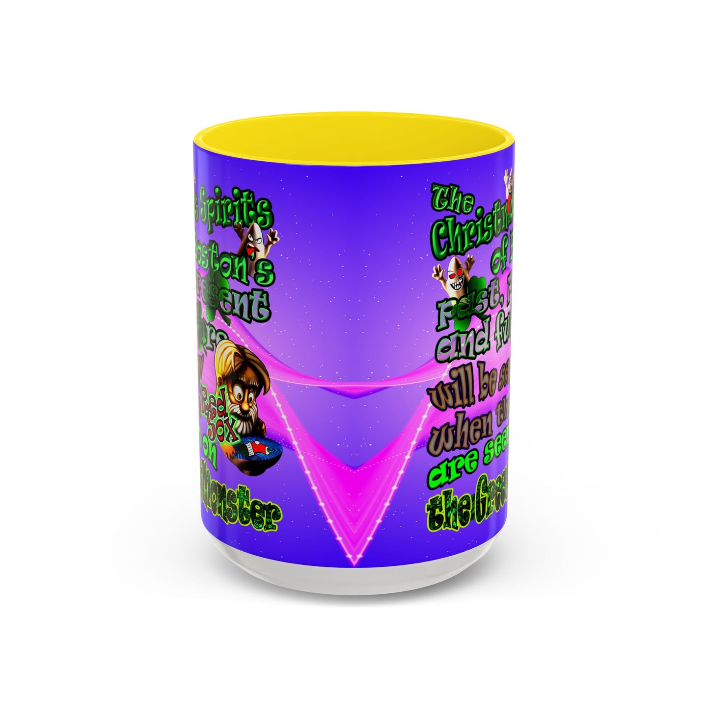 christmas spirits of boston - Accent Mug (purple-pink wave)