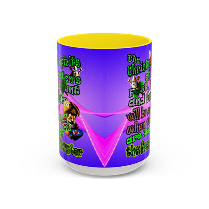 christmas spirits of boston - Accent Mug (purple-pink wave)