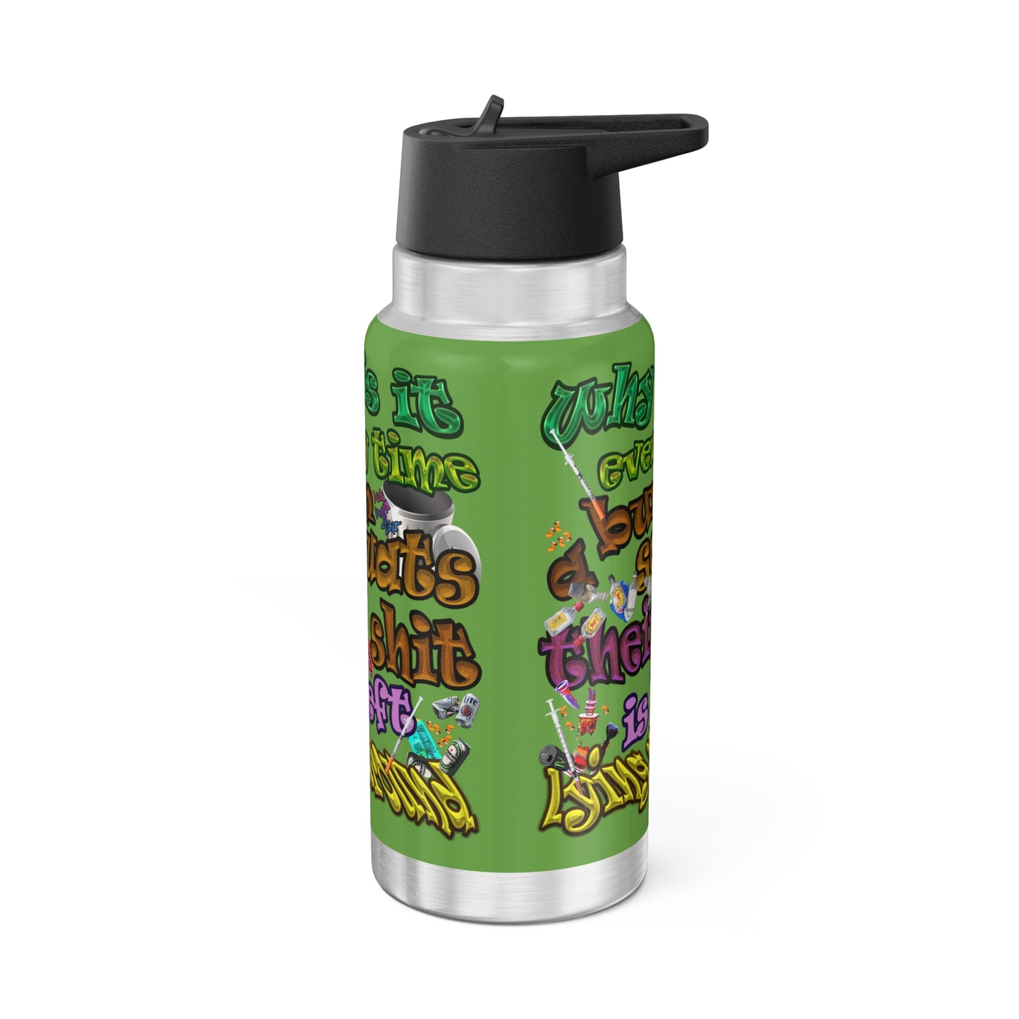 the bum's shit - Gator Tumbler, 32oz (green)