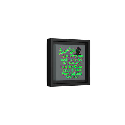 noticed you noticing - framed canvas art (dark grey)
