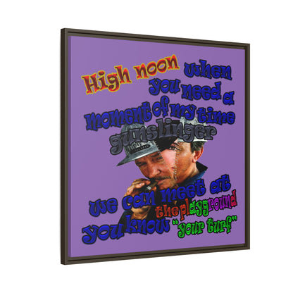 high noon - framed canvas art (light purple)
