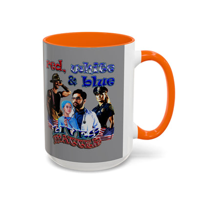 rw&b lives matter - Accent Mug (grey)