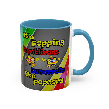 popping like popcorn - Accent Mug (rainbow split)