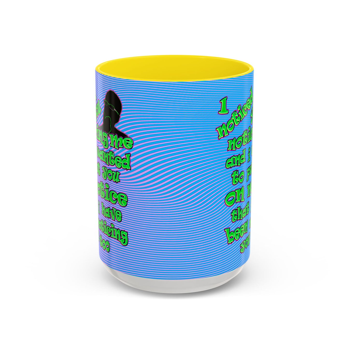 noticed you noticing - Accent Mug (light blue-purple wave)