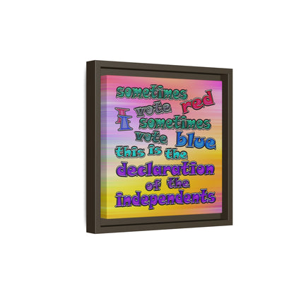 declaration of the independents - framed canvas art (color blur)