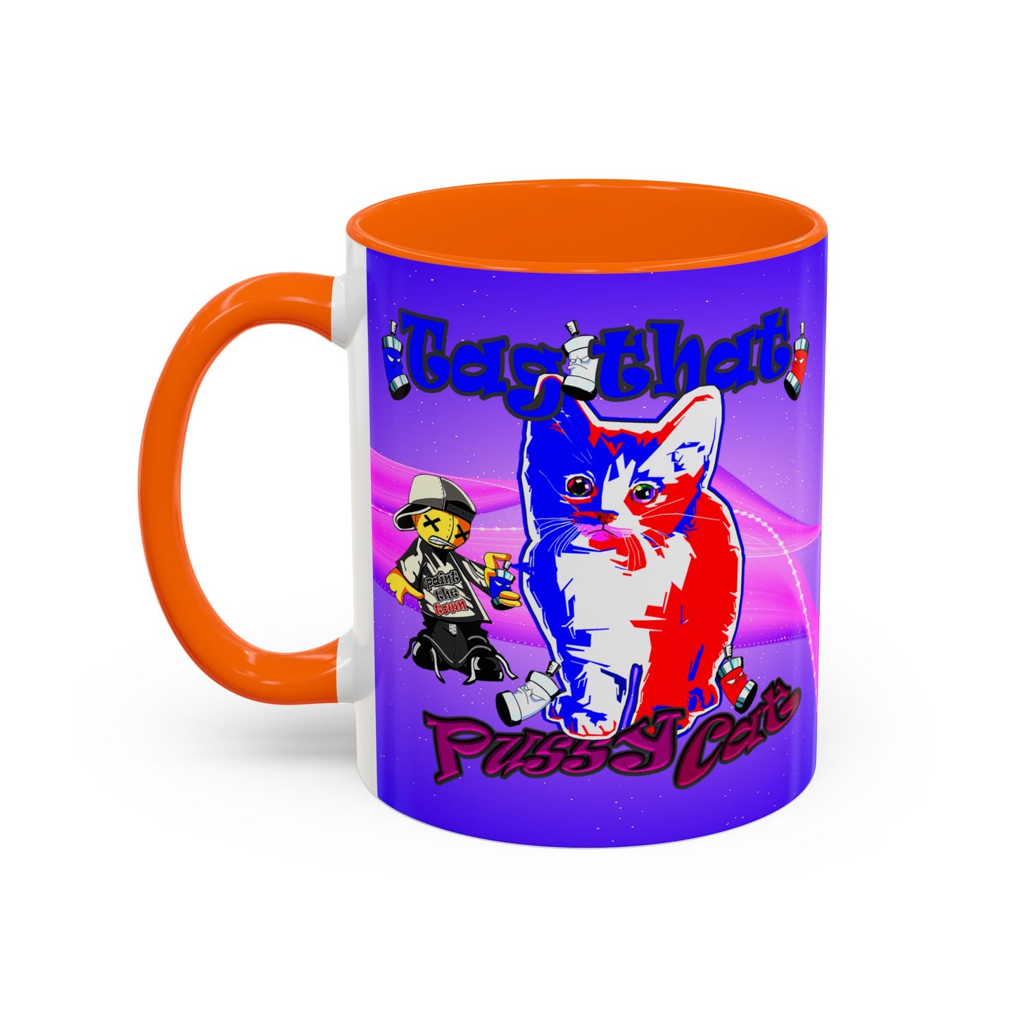 tag that - Accent Mug (purple-pink wave)