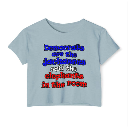 donkeys and elephants - Women's Festival Crop Top