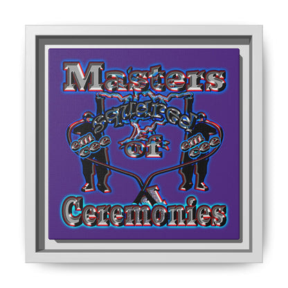 em cee squared - framed canvas art (purple)