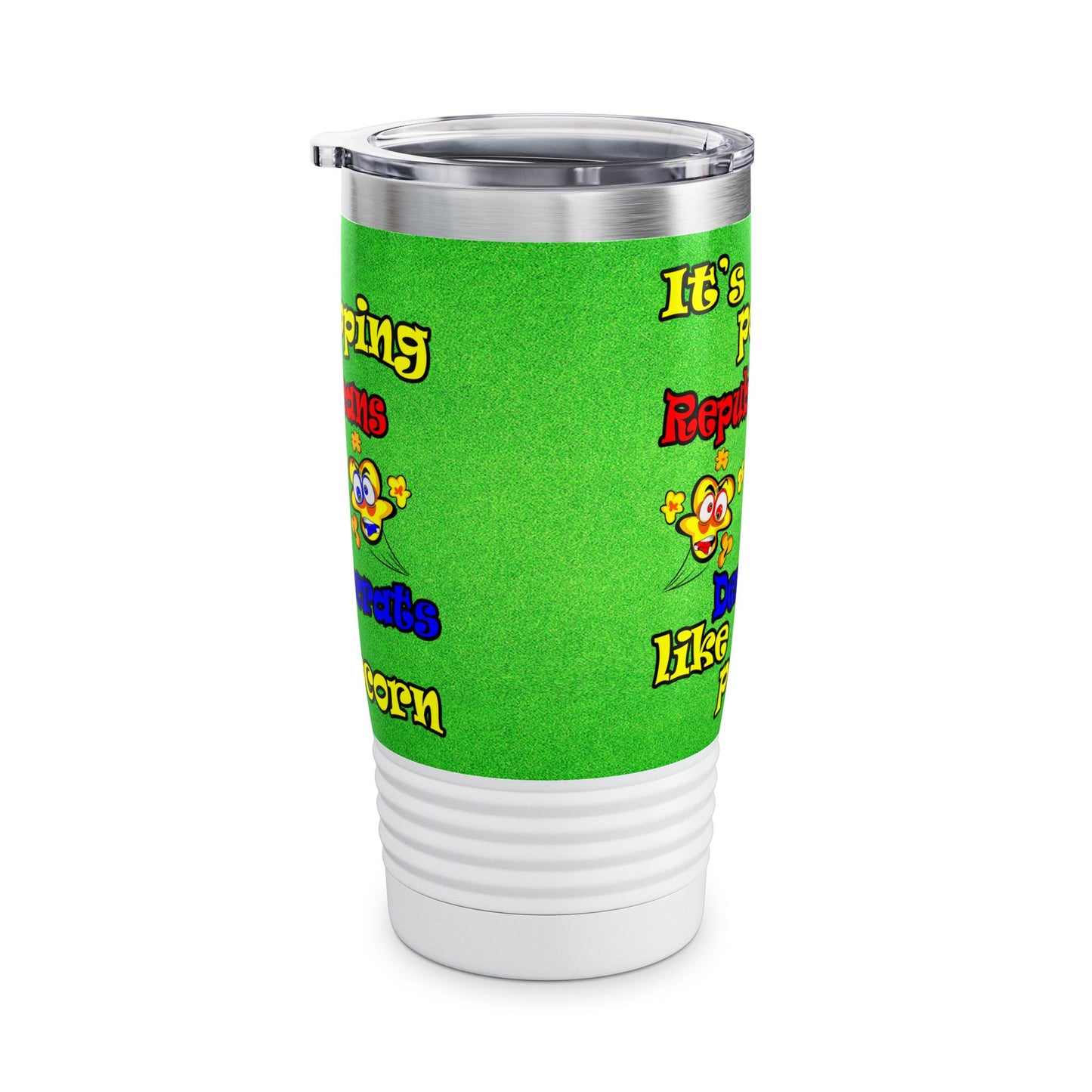 popping like popcorn - Ringneck Tumbler, 20oz (green turf)