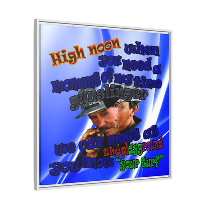 high noon - framed canvas art (blue-white wave)