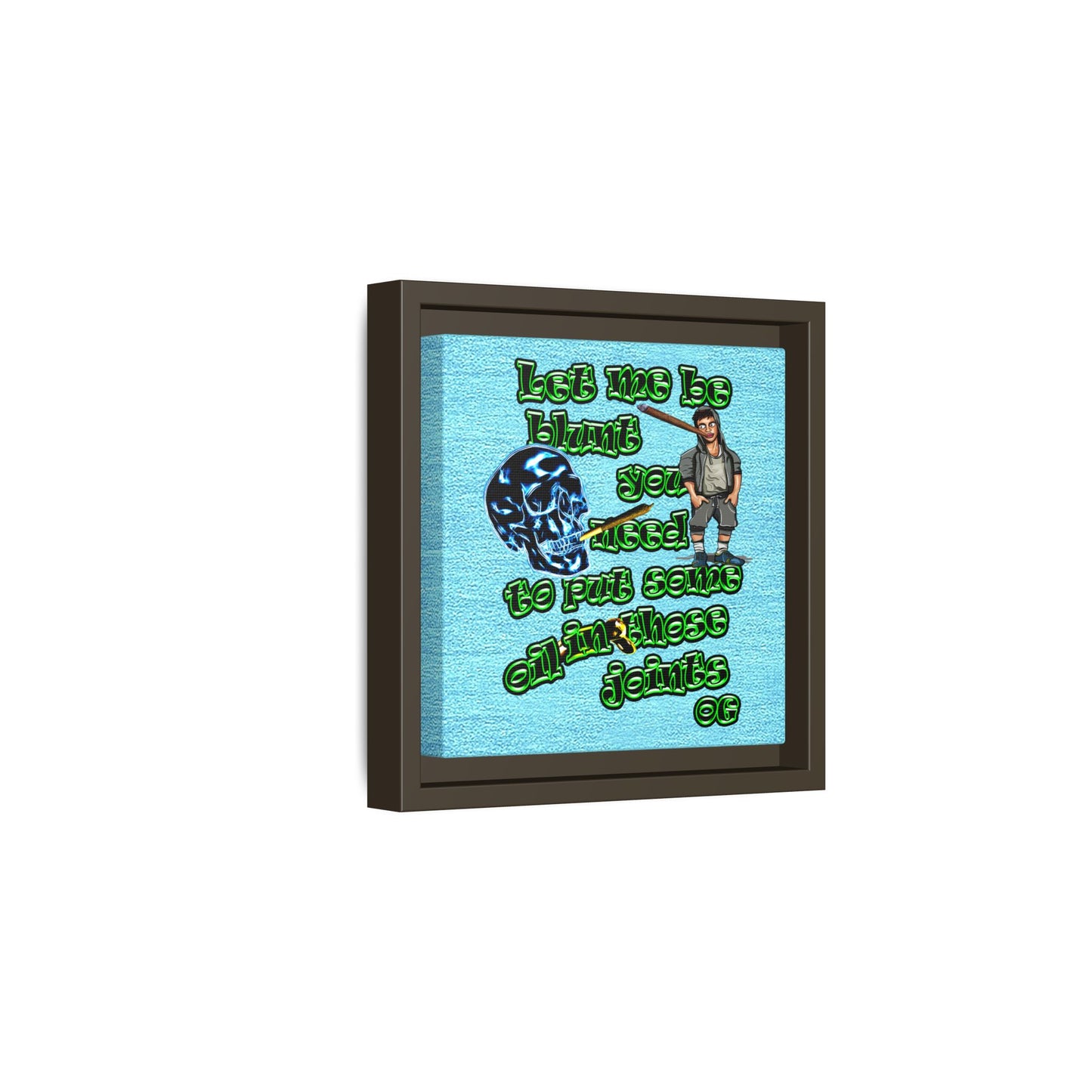 og - framed canvas art (faded blue)