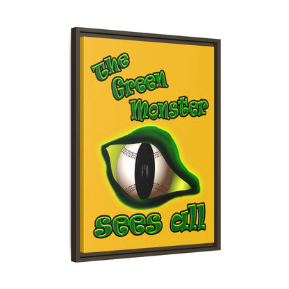 green monster - framed canvas art (yellow)