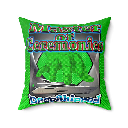 logo - Faux Suede Square Pillow - (logo green)