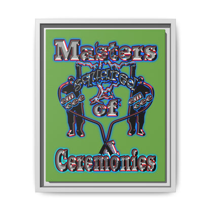 em cee squared - framed canvas art (green)