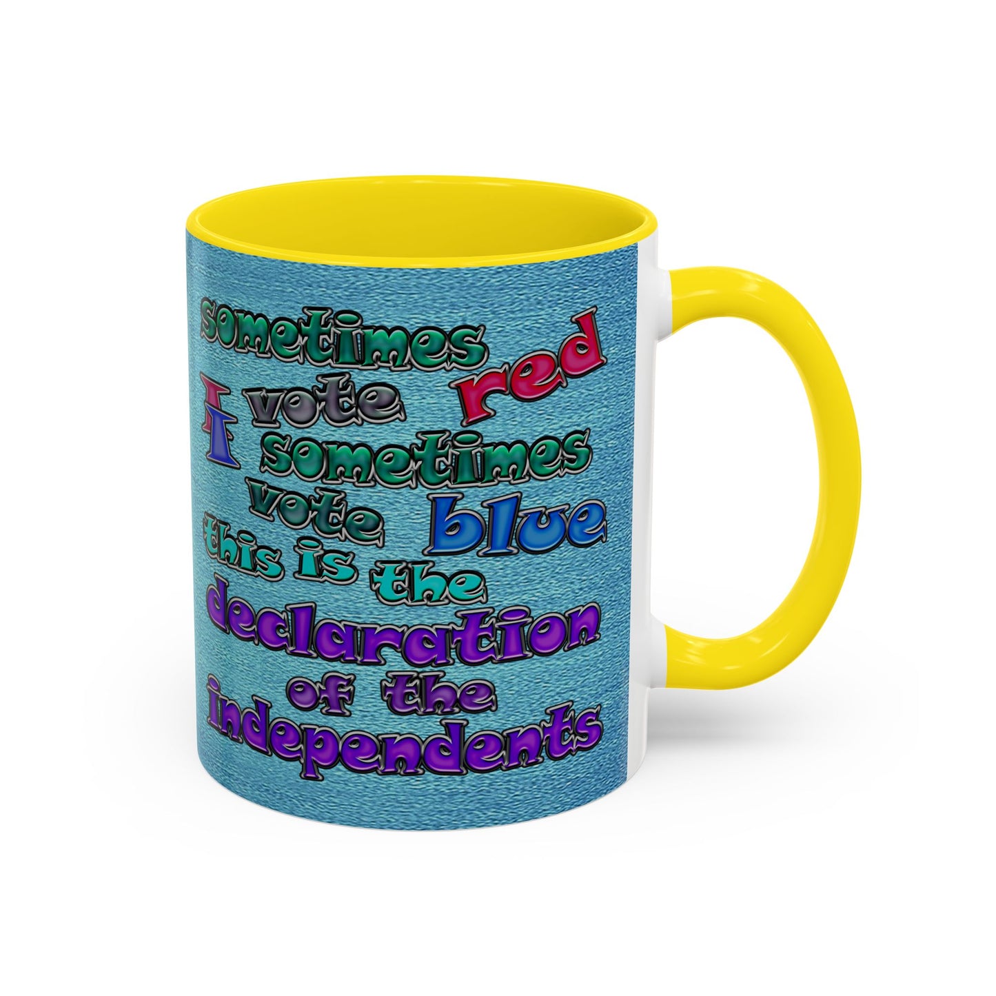 declaration of the independents - Accent Mug (faded blue)