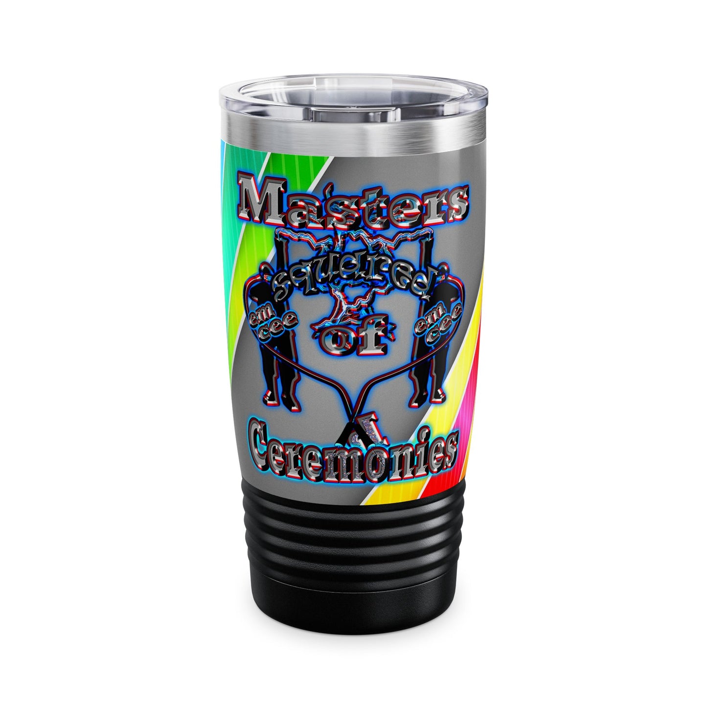 em cee squared - Ringneck Tumbler, 20oz (rainbow split)