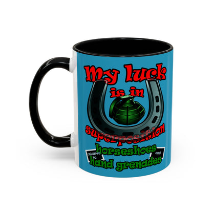 my luck - Accent Mug (turquoise)