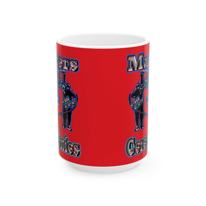 em cee squared - White Mug (red)