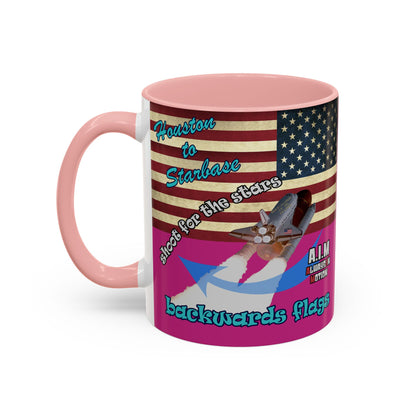 shoot for the stars - Accent Mug (pink)