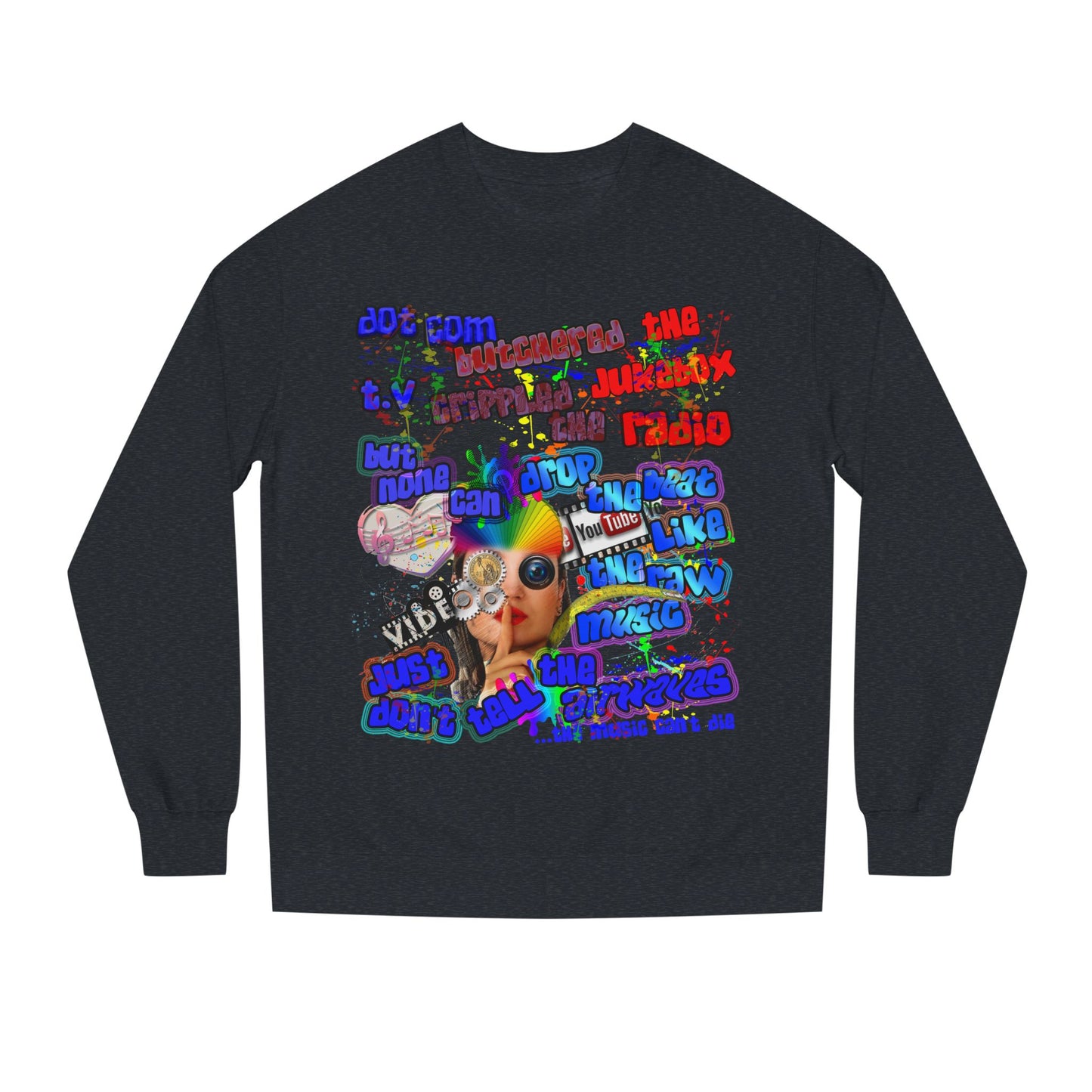 drop the beat - Unisex Crew Neck Sweatshirt