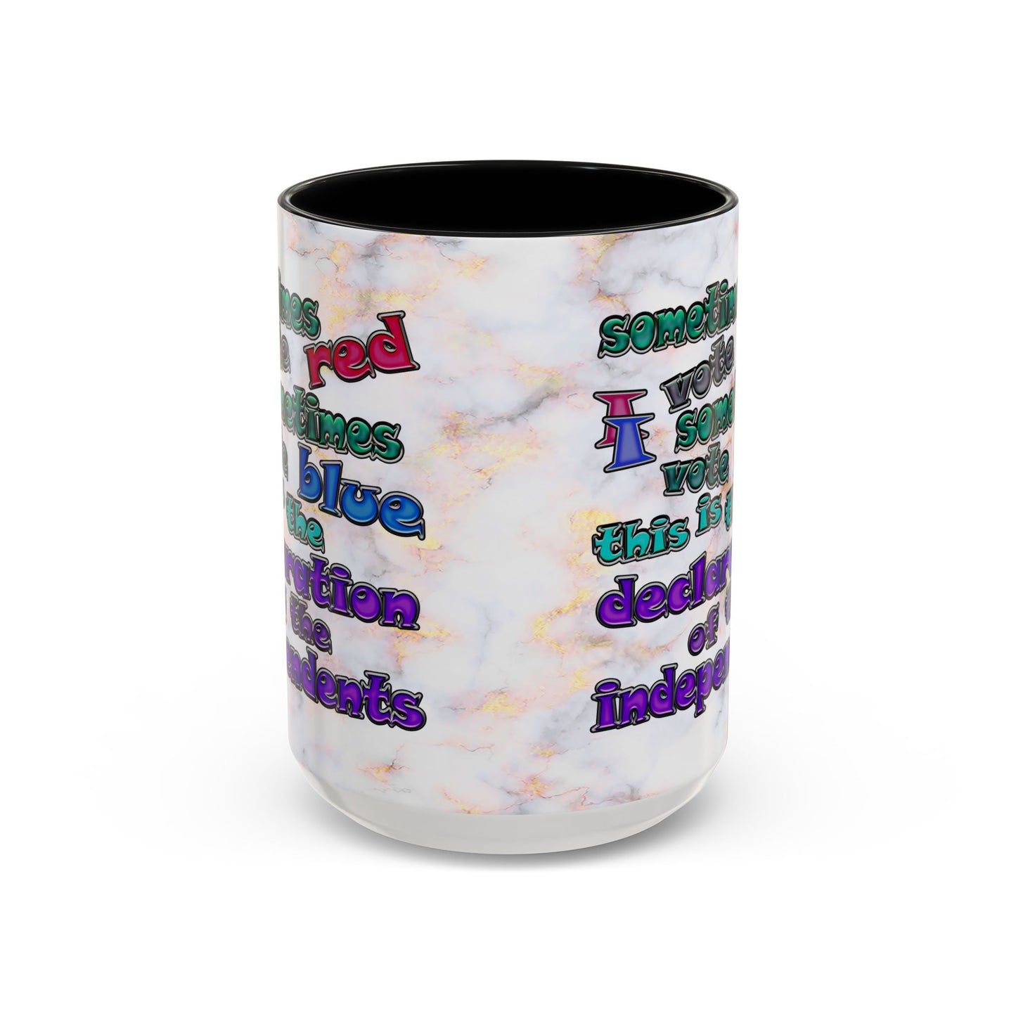 declaration of the independents - Accent Mug (white marble)
